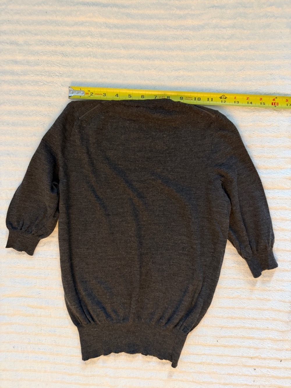 Yves Saint Laurent Charcoal Scoop Neck Pullover - Picture 3 of 4